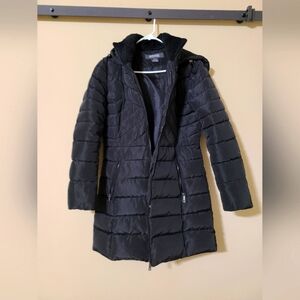 Kenneth Cole lined long puffer jacket